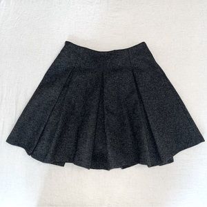 Zara Pleated Skirt in Dark Heather Gray